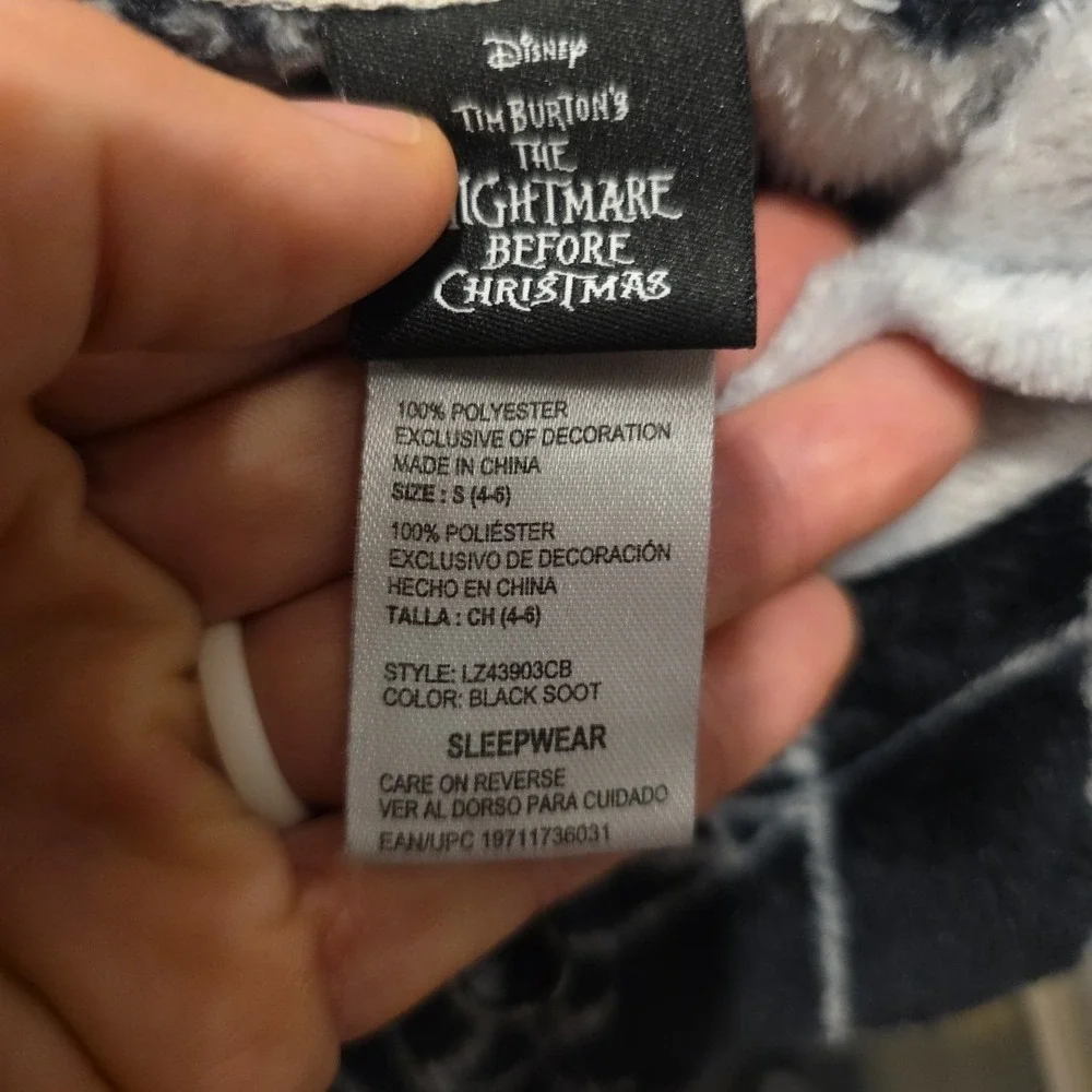 Disney NIGHTMARE‎ BEFORE CHRISTMAS Fleece Sleepwear Costume Adult Medium